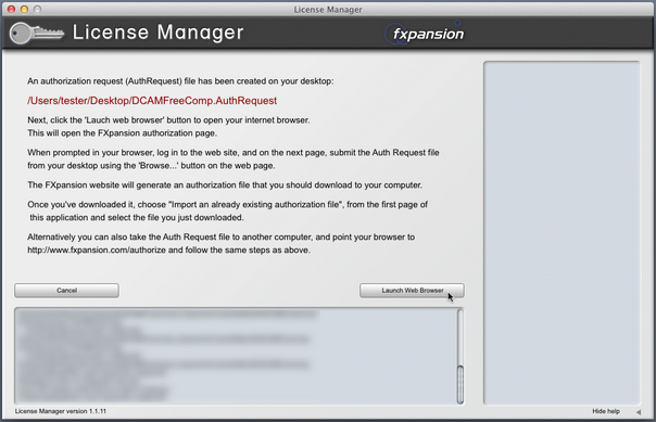 Fxpansion license manager download mac installer